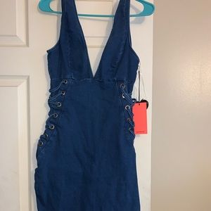 Jean form fitting dress